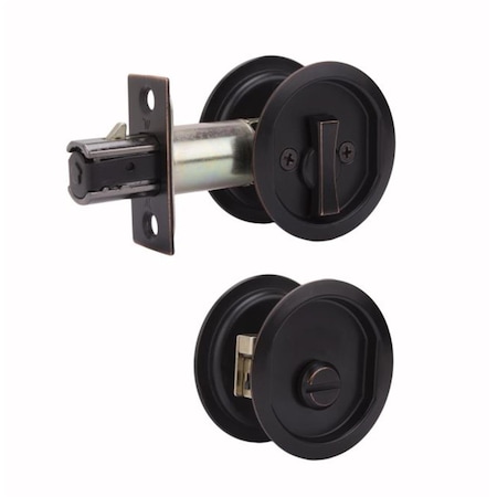 Book Publishing Co Privacy Pocket Door Lock, Oil Rubbed Bronze GR1647241